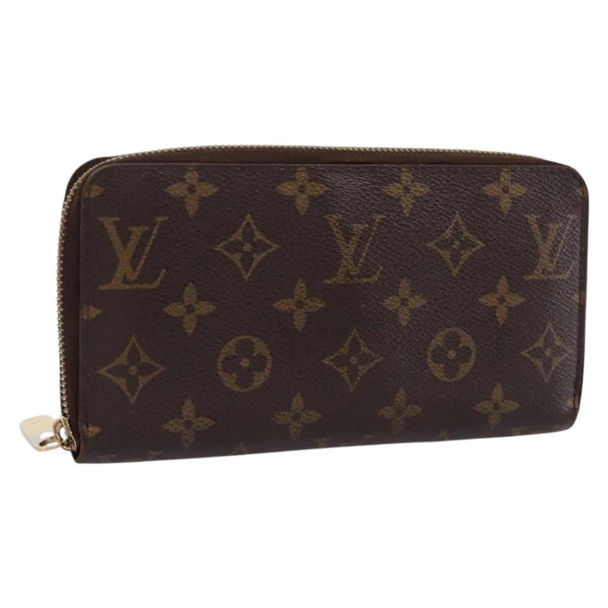 LOUIS VUITTON Monogram Zippy Wallet Long Wallet M42616 LV Auth 198765