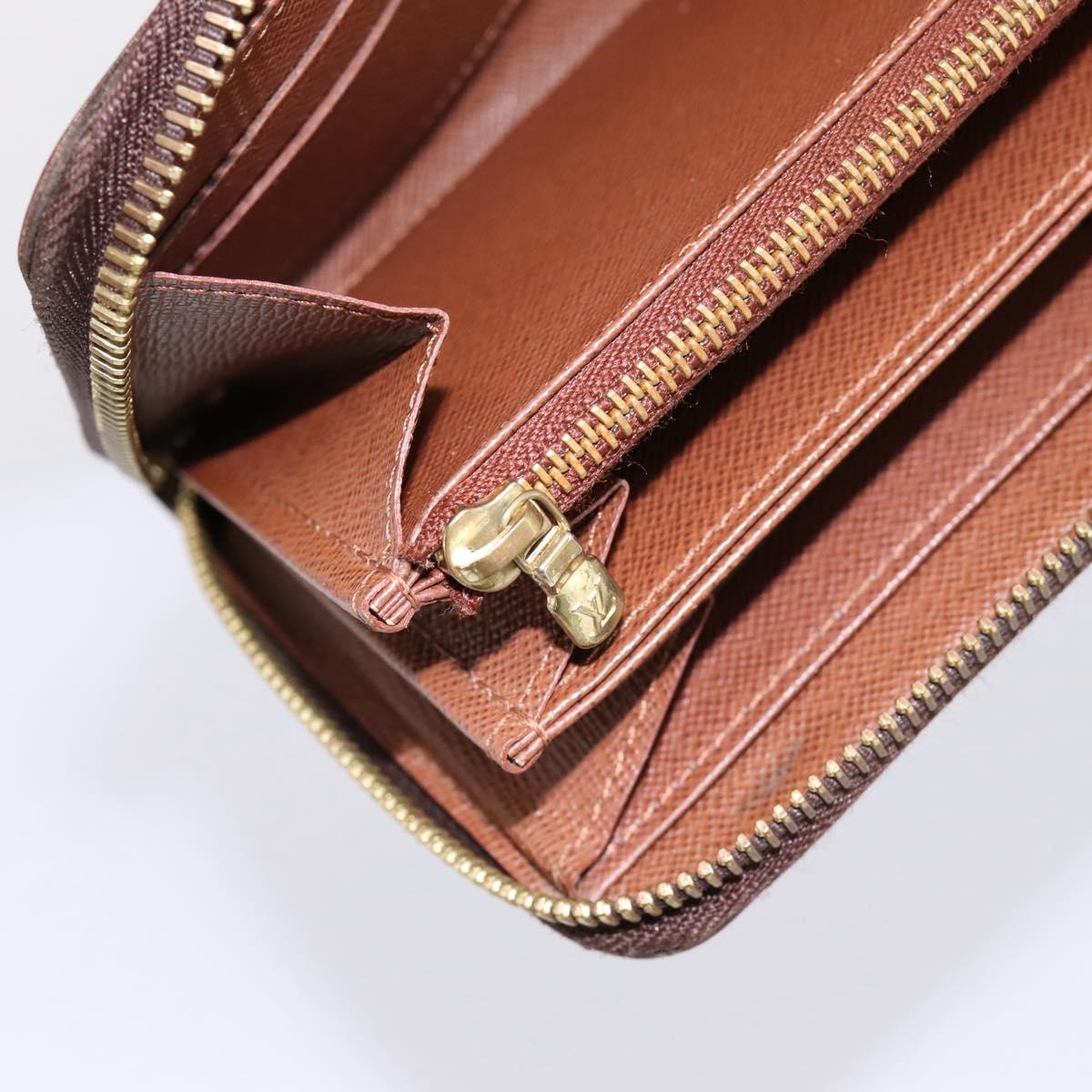 LOUIS VUITTON Monogram Zippy Wallet Long Wallet M42616 LV Auth 198765