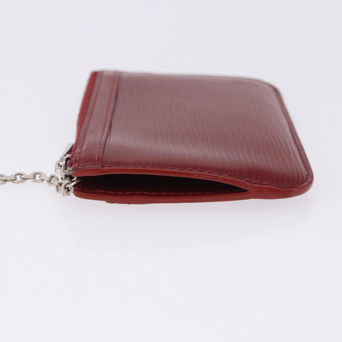 LOUIS VUITTON Epi Pochette Cles Coin Purse Ruby LV Auth 198779A