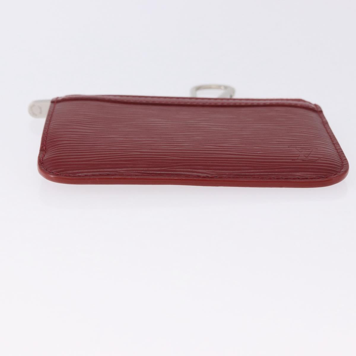 LOUIS VUITTON Epi Pochette Cles Coin Purse Ruby LV Auth 198779A