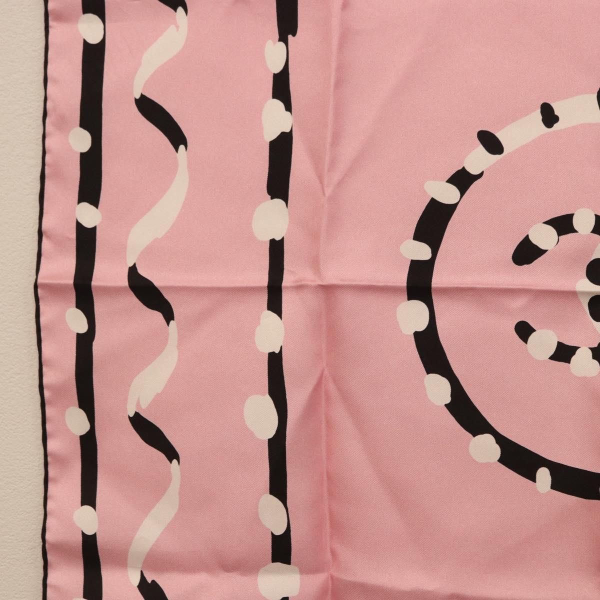 CHANEL Scarf Silk Pink CC Auth 198781V