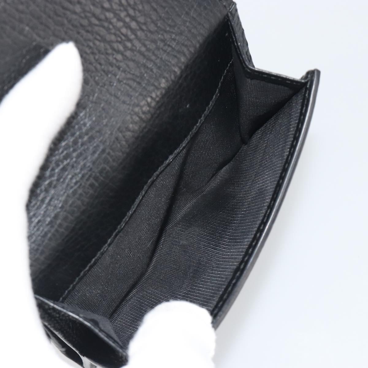 GUCCI Interlocking G Compact Wallet Leather Outlet Black 598167 Auth 198786A