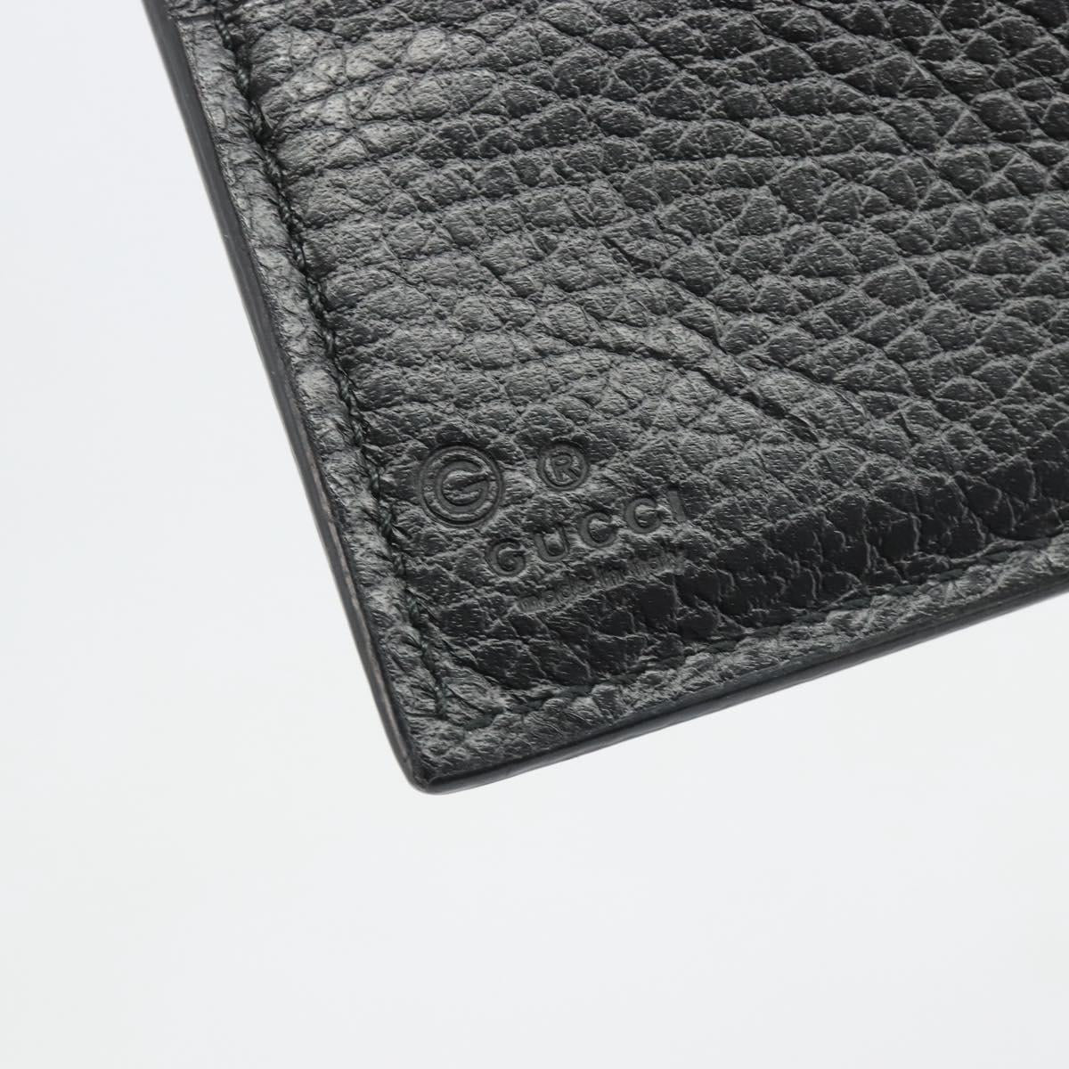 GUCCI Interlocking G Compact Wallet Leather Outlet Black 598167 Auth 198786A