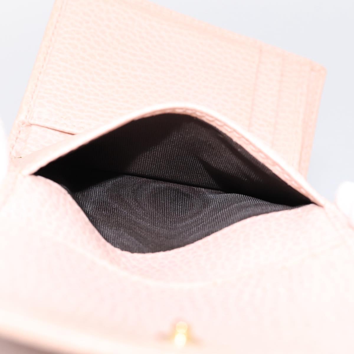 GUCCI GG Marmont Compact Wallet Leather Pink Gold 474746 Auth 198790A