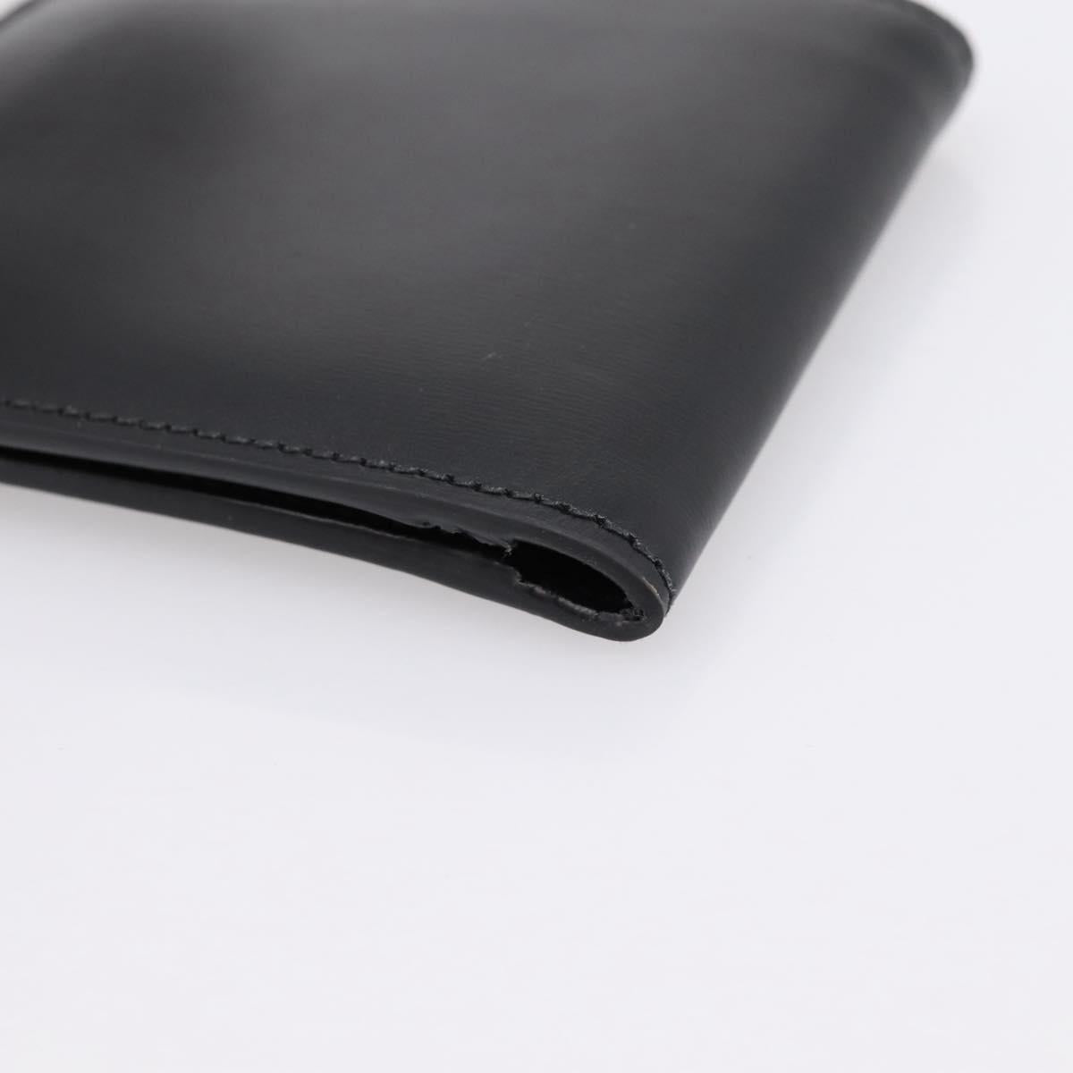 GUCCI GG Marmont Compact Wallet Leather Black Silver 428725 Auth 198795A