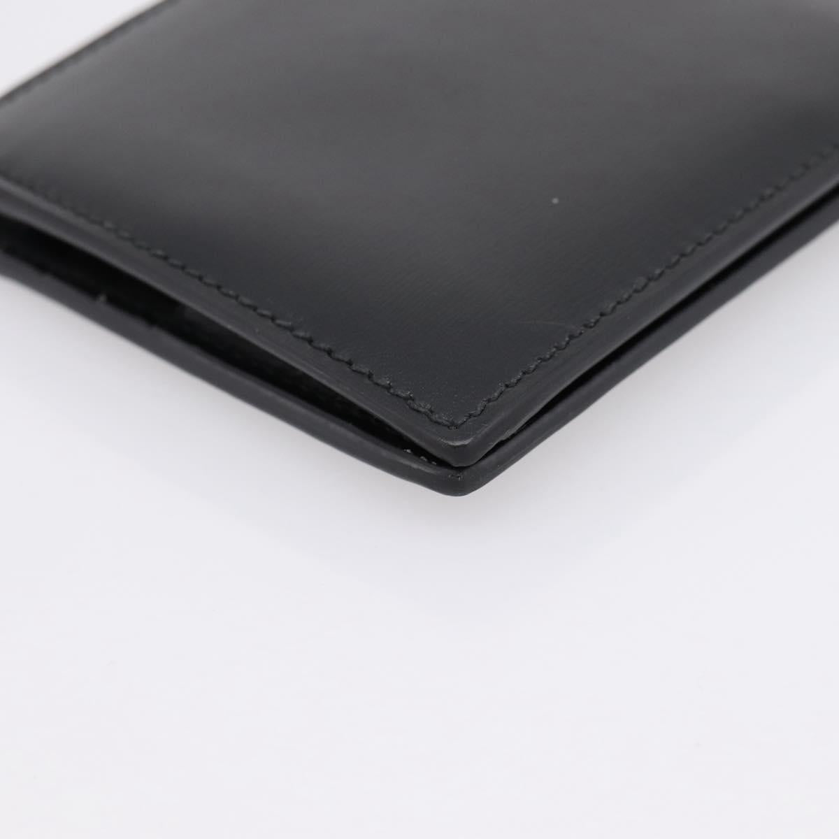 GUCCI GG Marmont Compact Wallet Leather Black Silver 428725 Auth 198795A