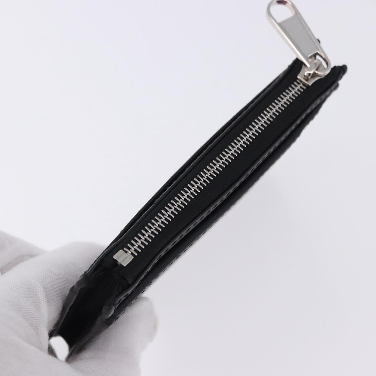 GUCCI Square G Space Coin Purse PVC Black Silver 628471 Auth 198796M
