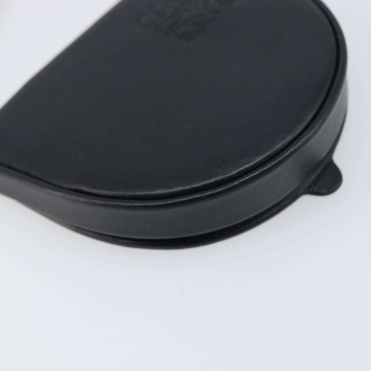 LOEWE Neck Coin Pouch Leather Black Auth 198798A