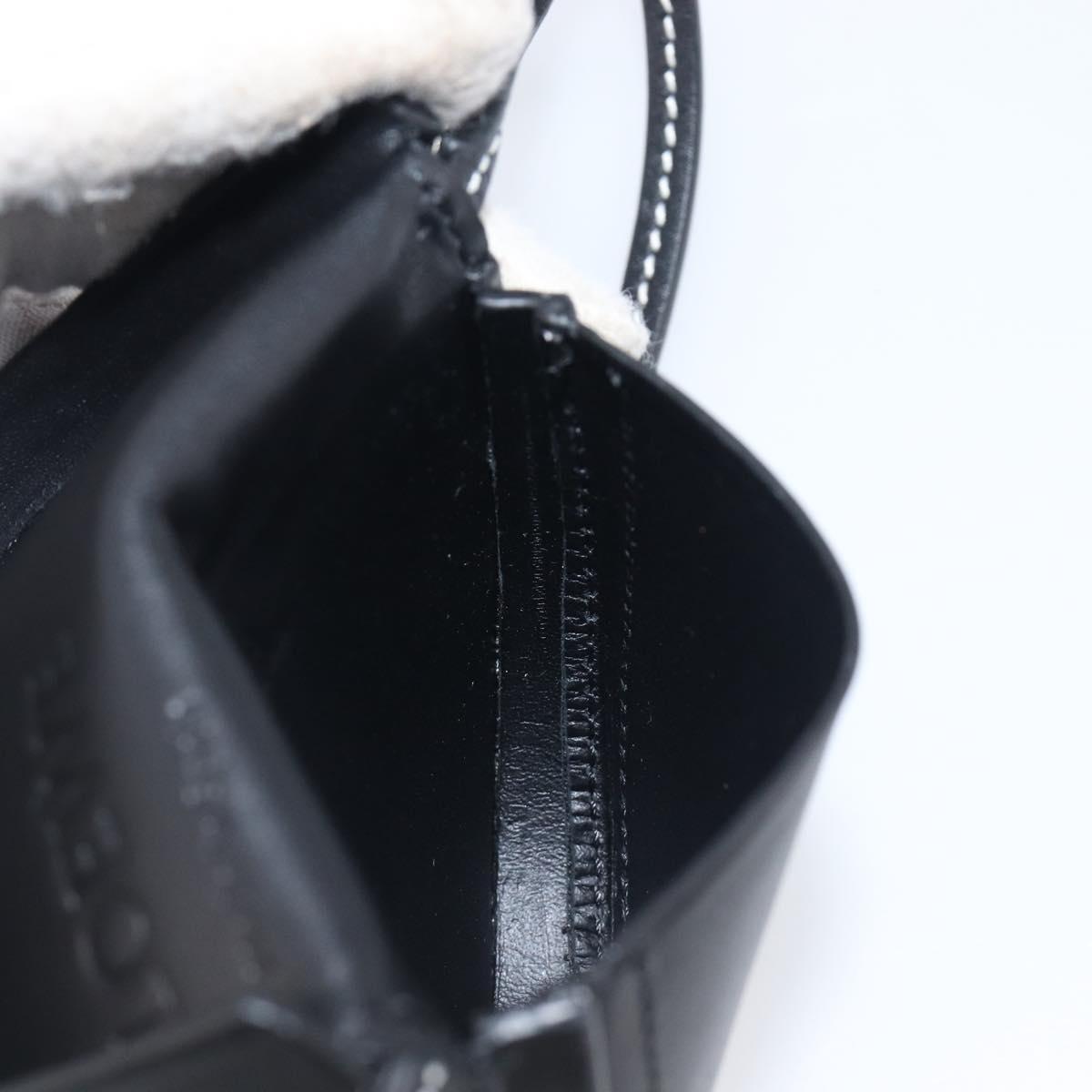 LOEWE Neck Coin Pouch Leather Black Auth 198798A