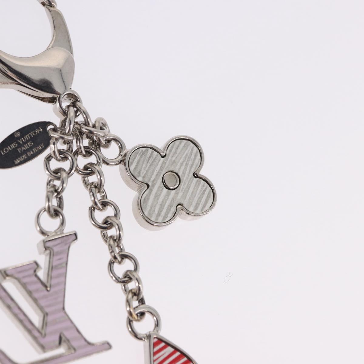 LOUIS VUITTON Bijou Sac Fleur de Epi BB Key Holder metal M64536 LV Auth 198804M