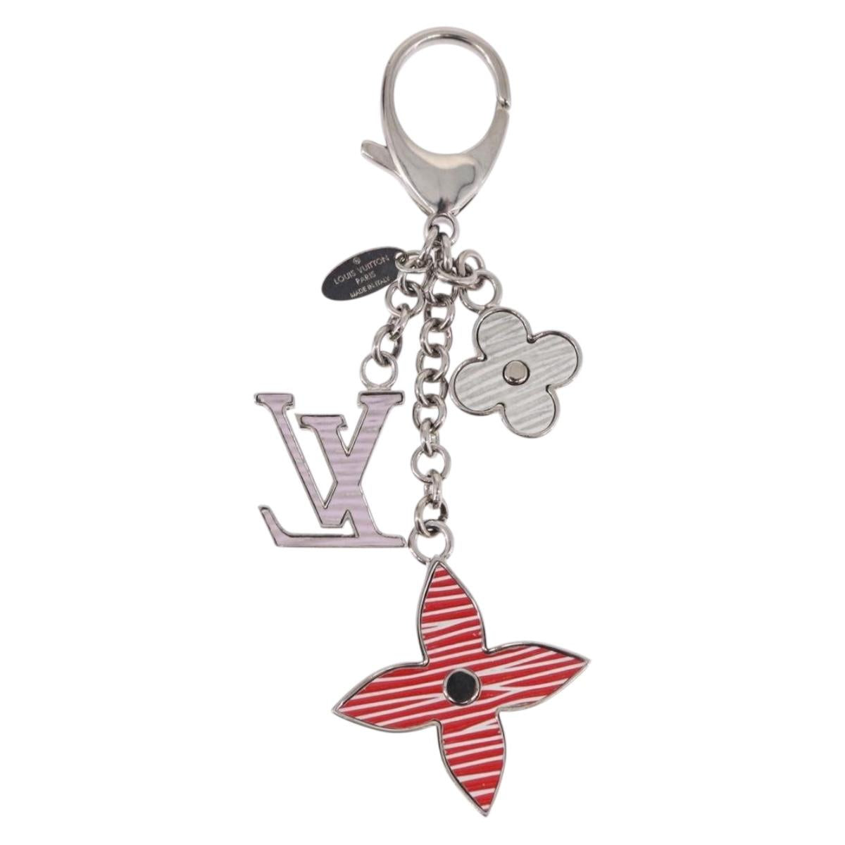 LOUIS VUITTON Bijou Sac Fleur de Epi BB Key Holder metal M64536 LV Auth 198804M