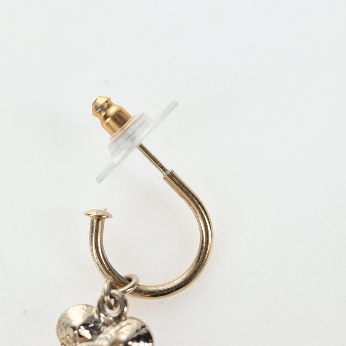CHANEL Pierce Metal Champagne Gold CC Auth 198815M