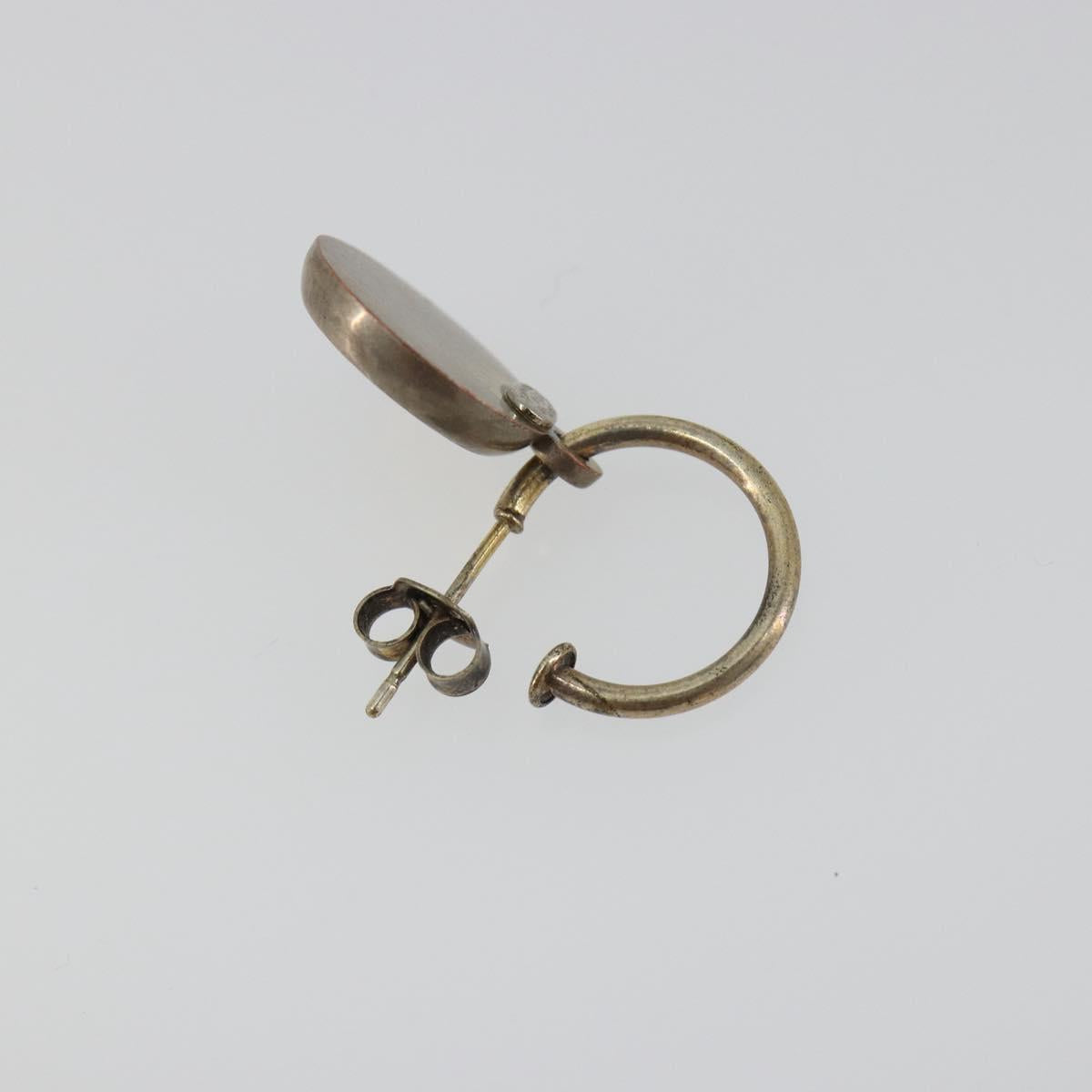 CHANEL Pierce Metal Silver CC Auth 198817
