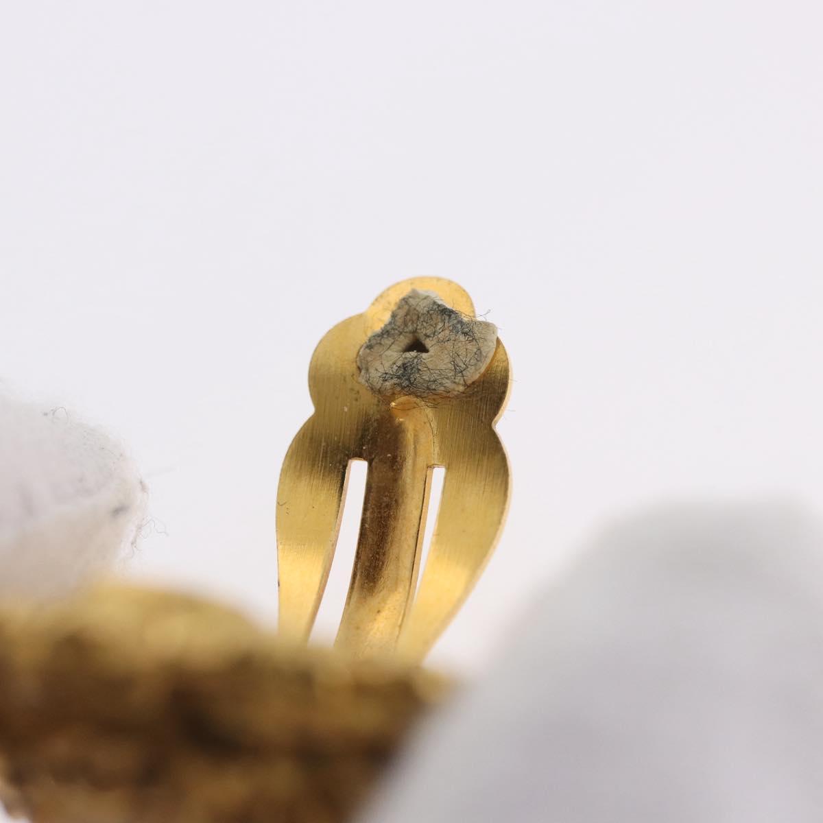 CHANEL Earring Metal Gold Tone CC Auth 198820