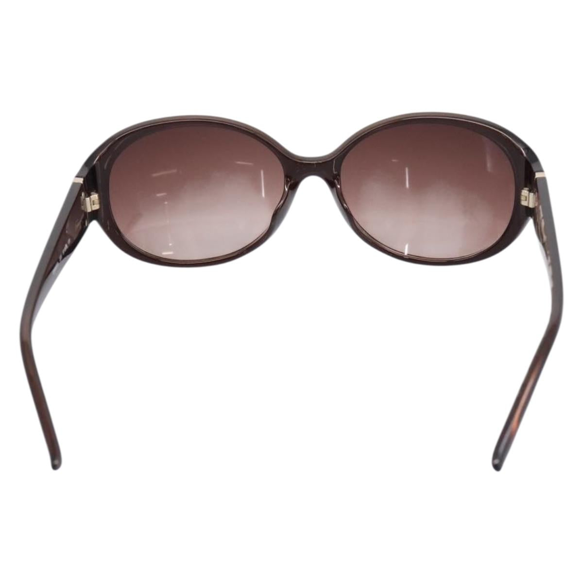 Salvatore Ferragamo Sunglasses Plastic Brown Gold Auth 198828A