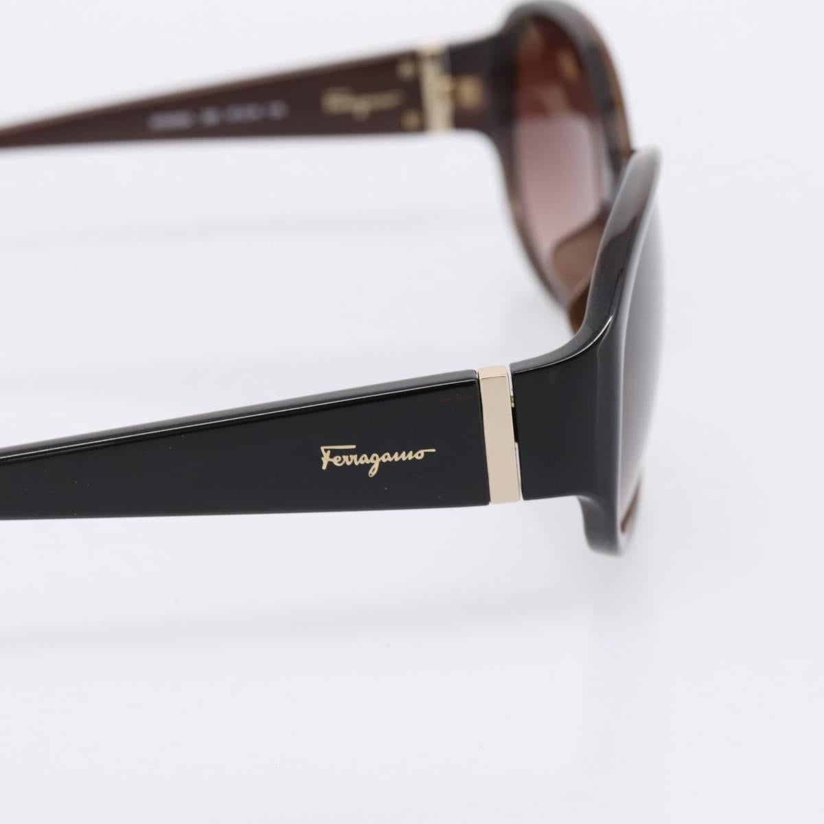 Salvatore Ferragamo Sunglasses Plastic Brown Gold Auth 198828A