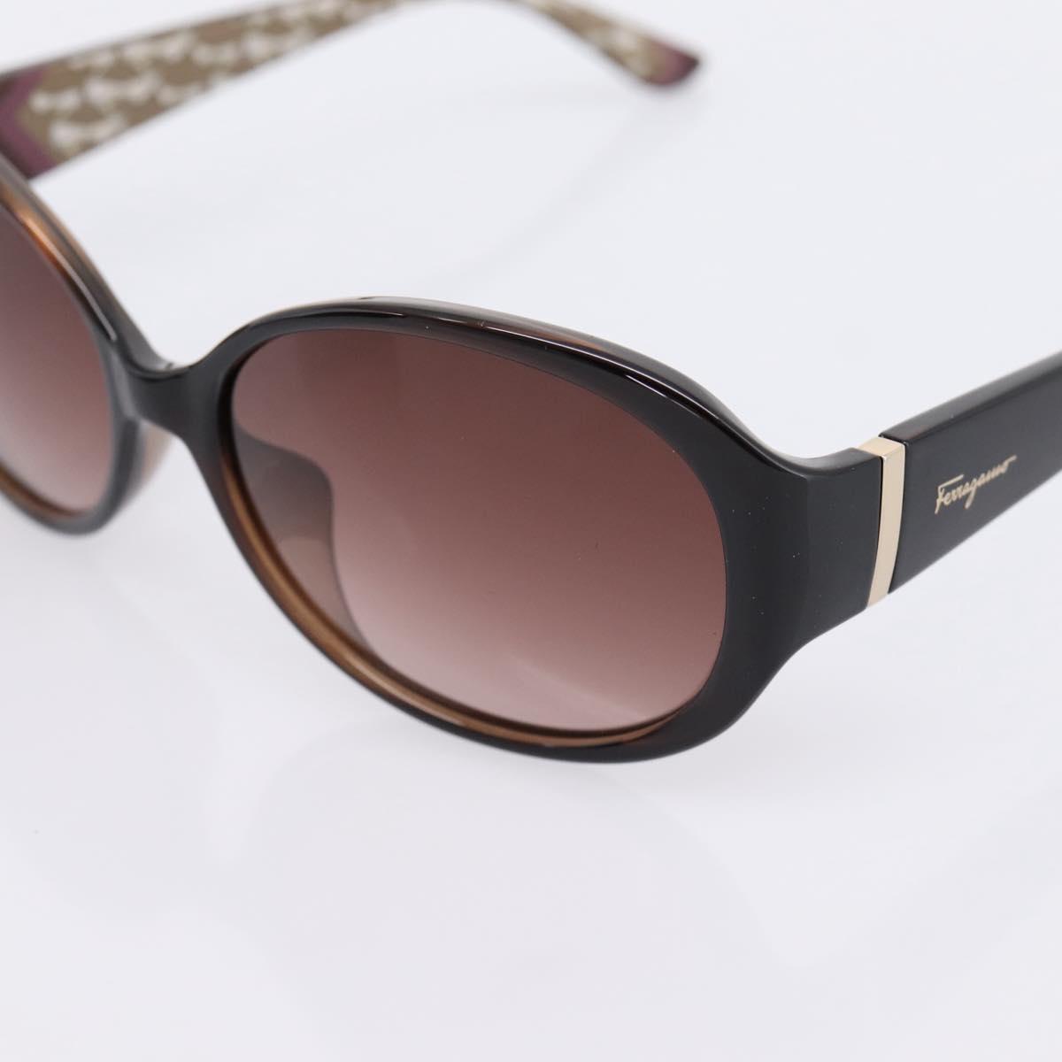 Salvatore Ferragamo Sunglasses Plastic Brown Gold Auth 198828A