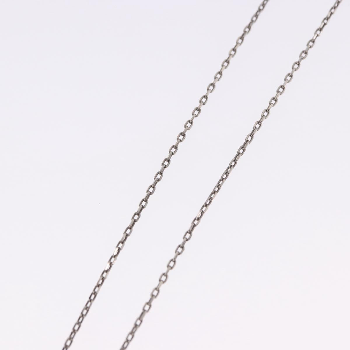 HERMES Eileen Necklace metal Silver Auth 198836V