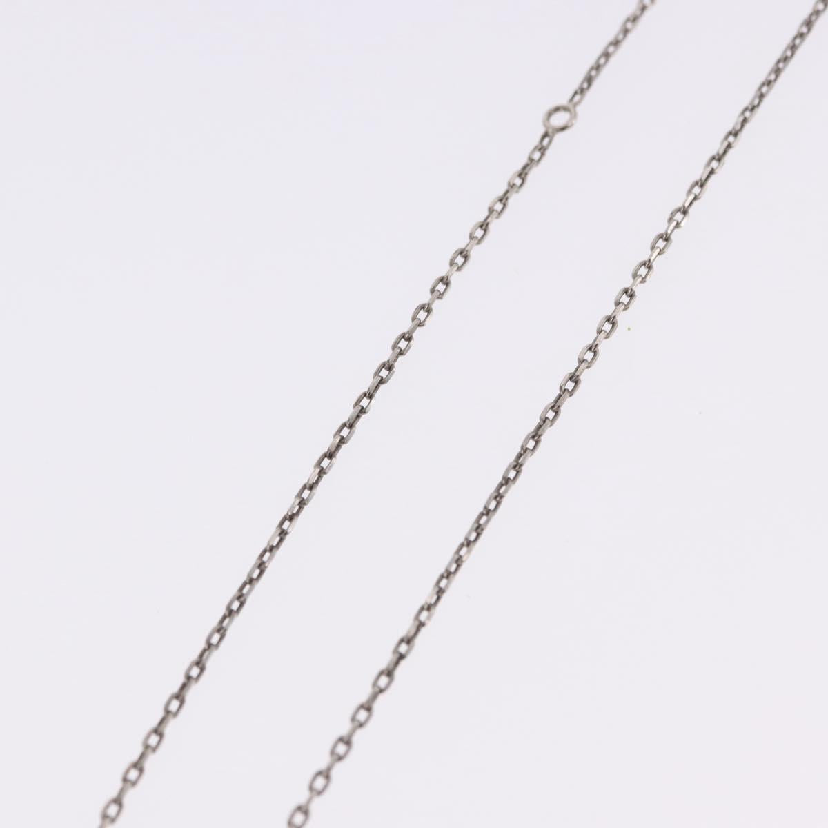 HERMES Eileen Necklace metal Silver Auth 198836V
