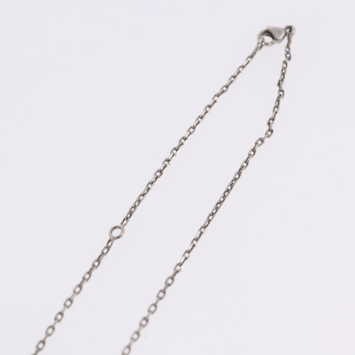 HERMES Eileen Necklace metal Silver Auth 198836V