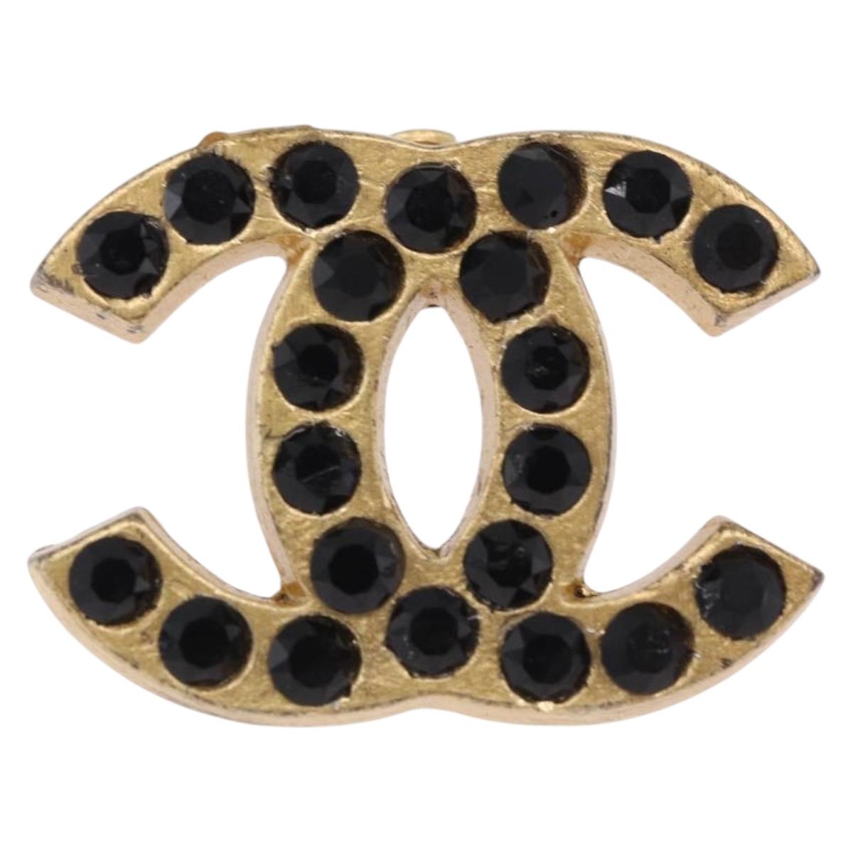 CHANEL Earring metal Gold Tone CC Auth 198849V