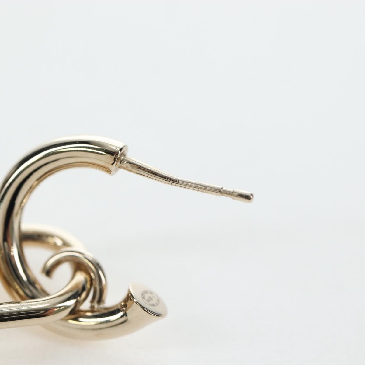 CHANEL Push Lock Coco Earring metal Gold Tone CC Auth 198851M