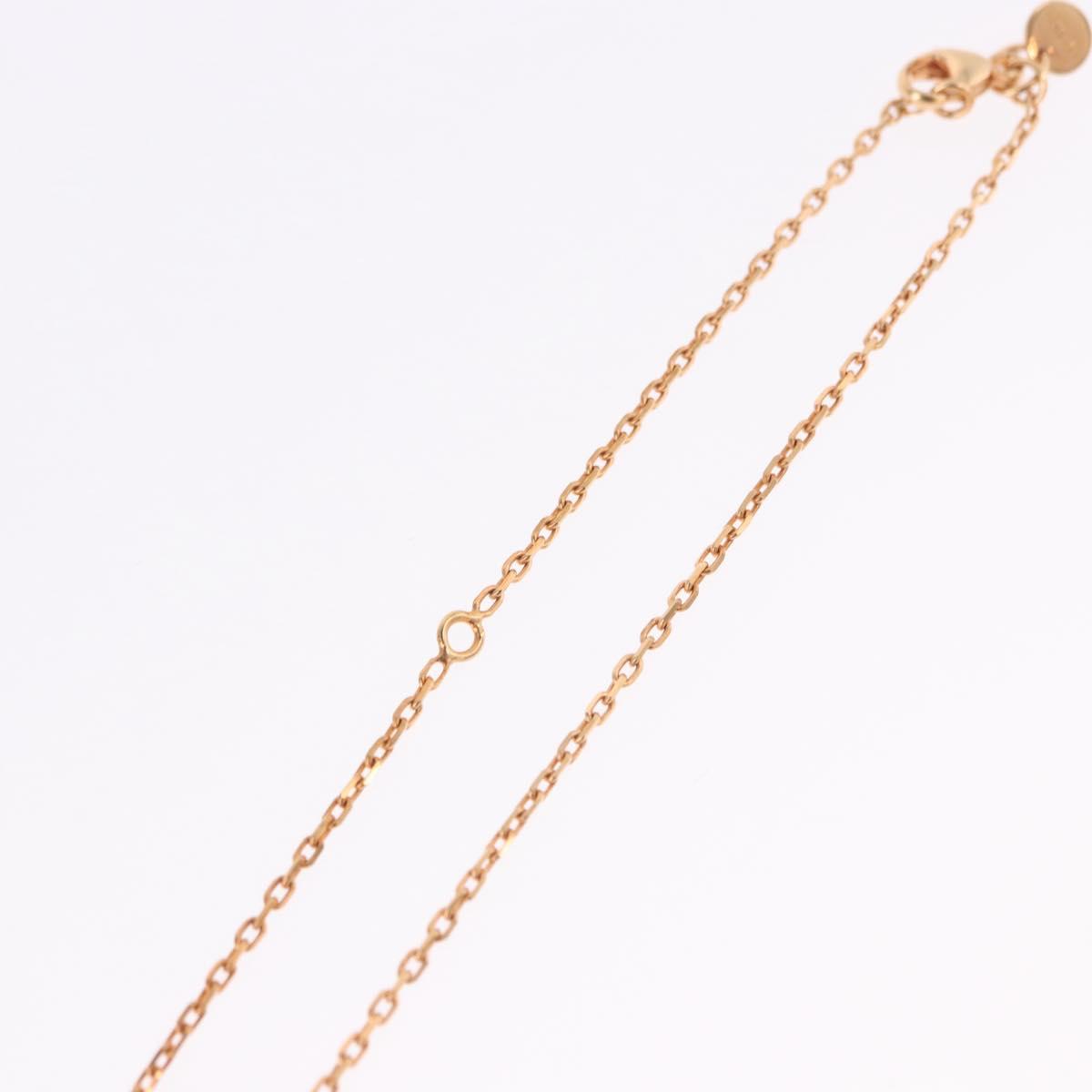 HERMES Asdu Cool PM Necklace metal Brown Auth 198852V