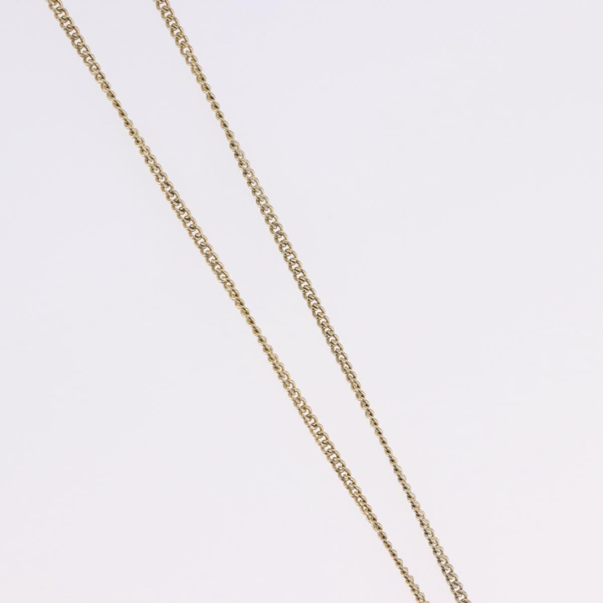 CHANEL Matelasse Necklace metal Gold Tone CC Auth 198856M