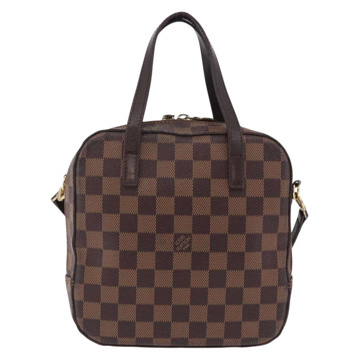 LOUIS VUITTON Damier Ebene Spontini Hand Bag SPO 2way M47500 LV Auth 198866A