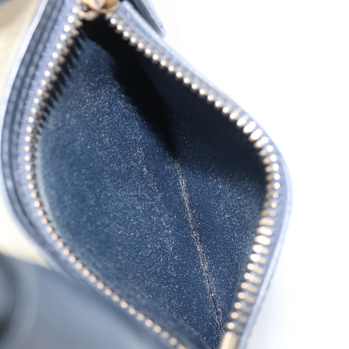 CELINE Luggage Micro shopper Hand Bag Leather White Gold Tone Auth 198867A