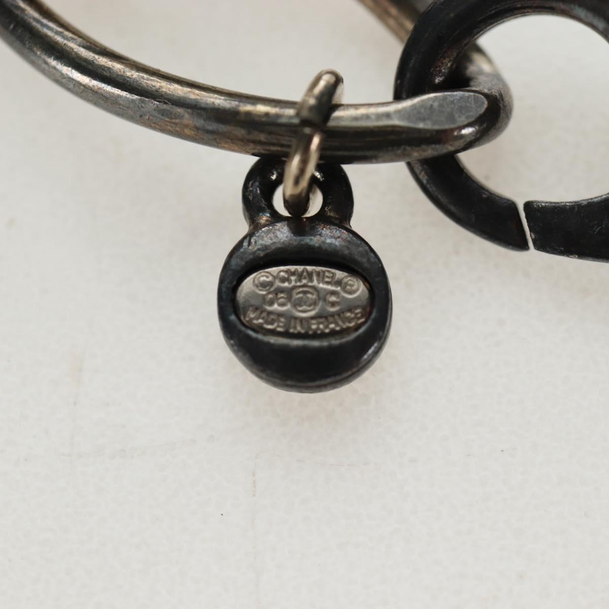 CHANEL Necklace metal Black CC Auth 198872M