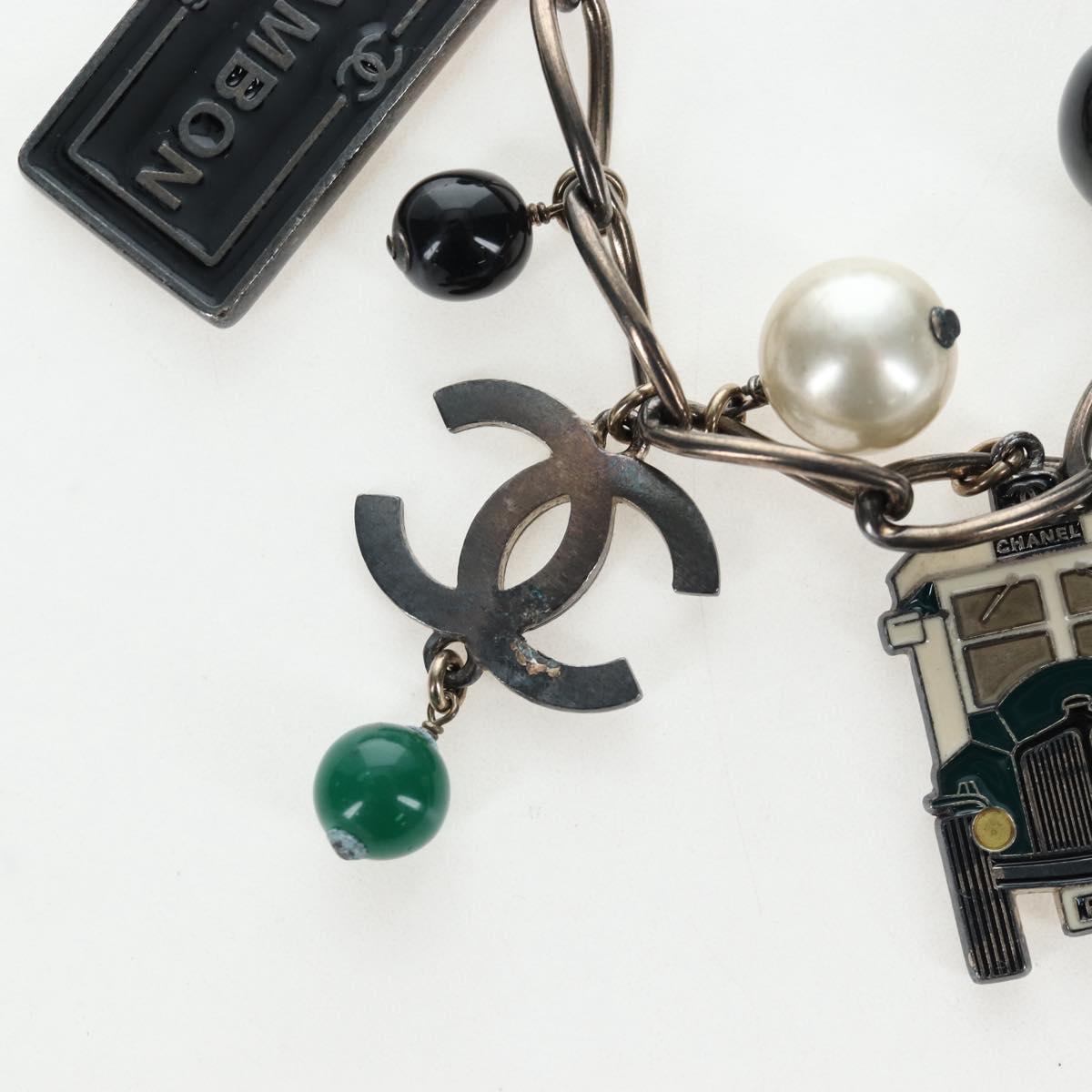 CHANEL Necklace metal Black CC Auth 198872M
