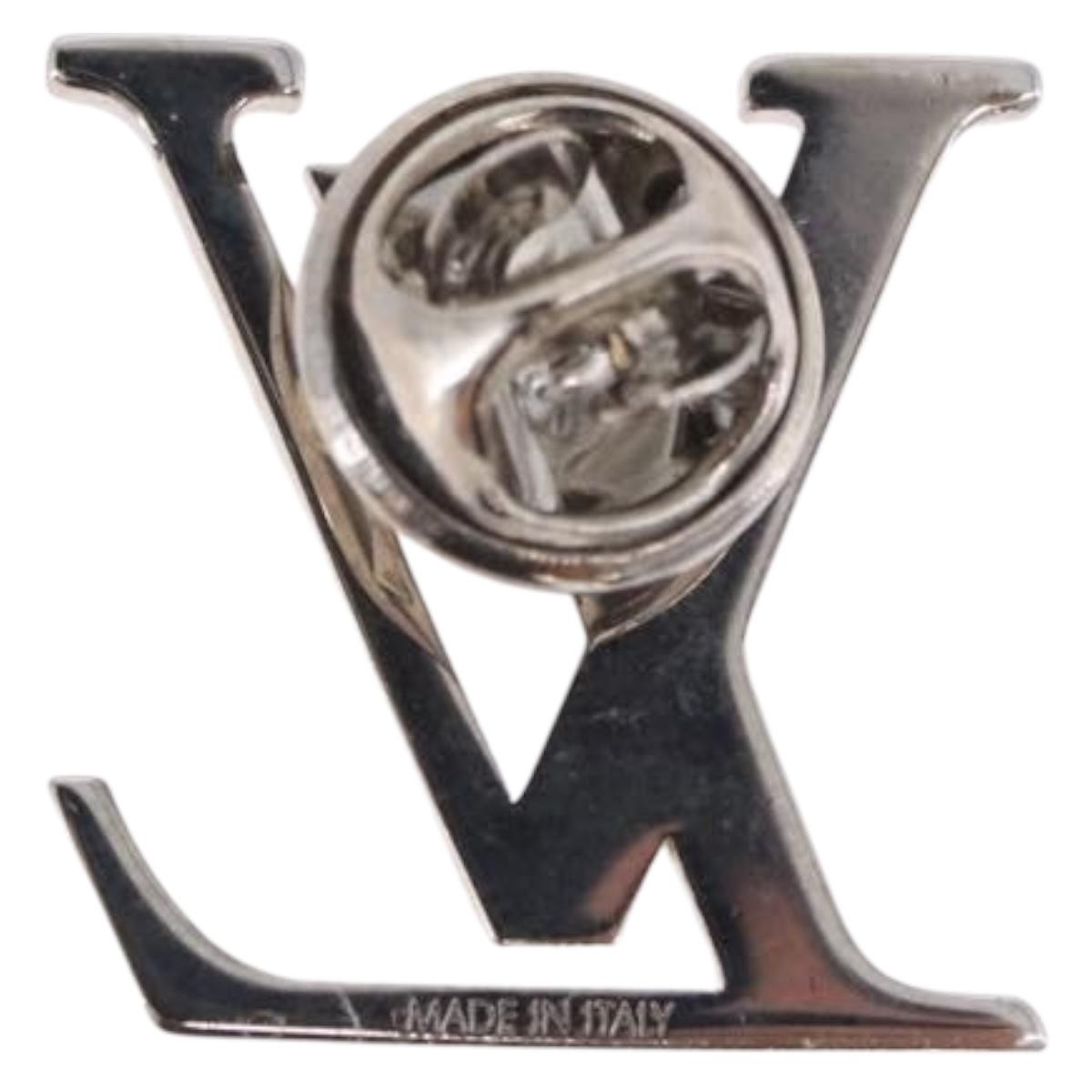 LOUIS VUITTON Brooch metal 3Set Silver M63476 LV Auth 198873V