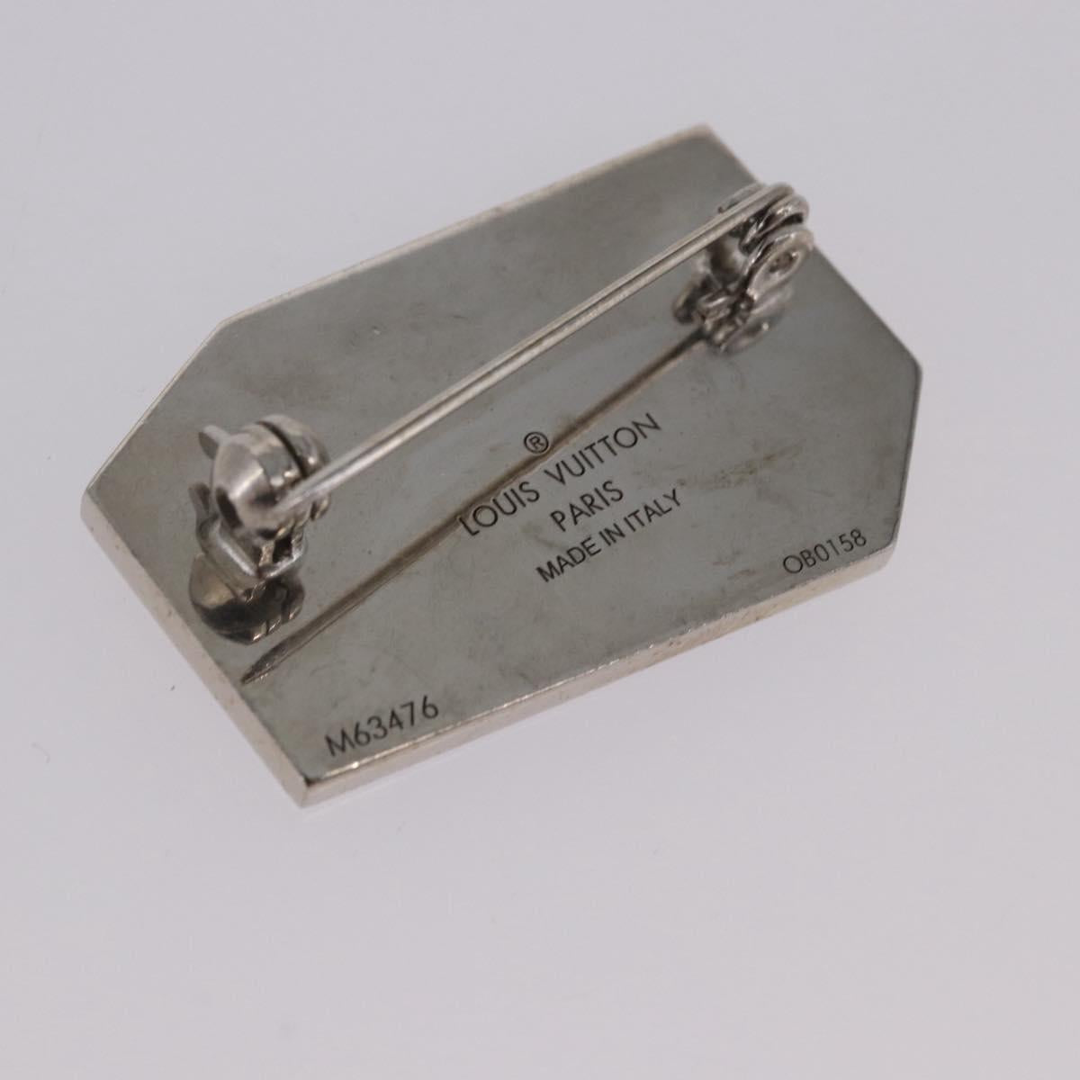 LOUIS VUITTON Brooch metal 3Set Silver M63476 LV Auth 198873V