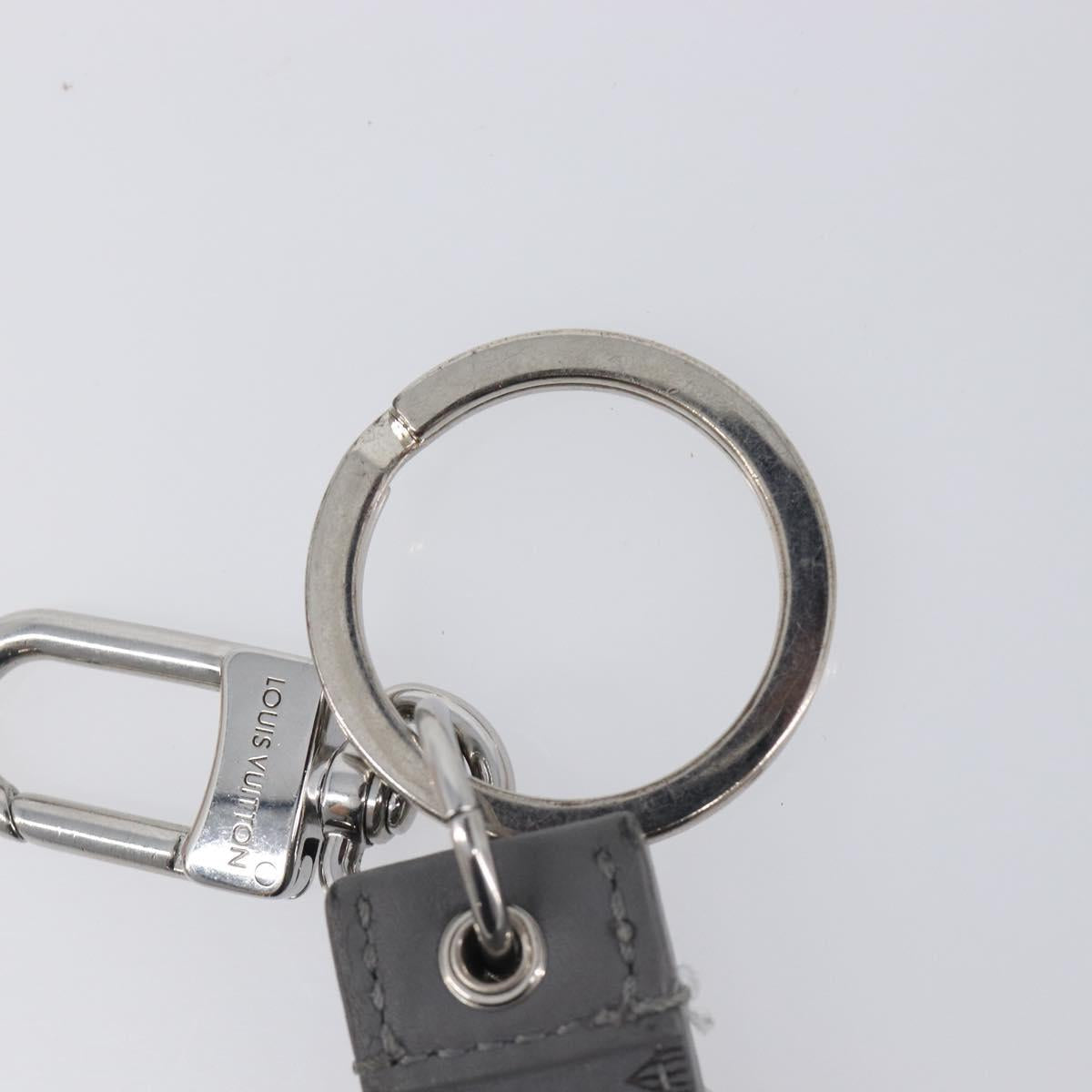 LOUIS VUITTON Monogram Shadow Key Holder Dragonne Gray M82373 LV Auth 198877M