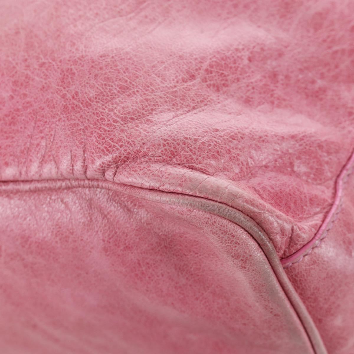 BALENCIAGA Zazigi Hand Bag Leather 2way Pink 128523 Auth 198882V