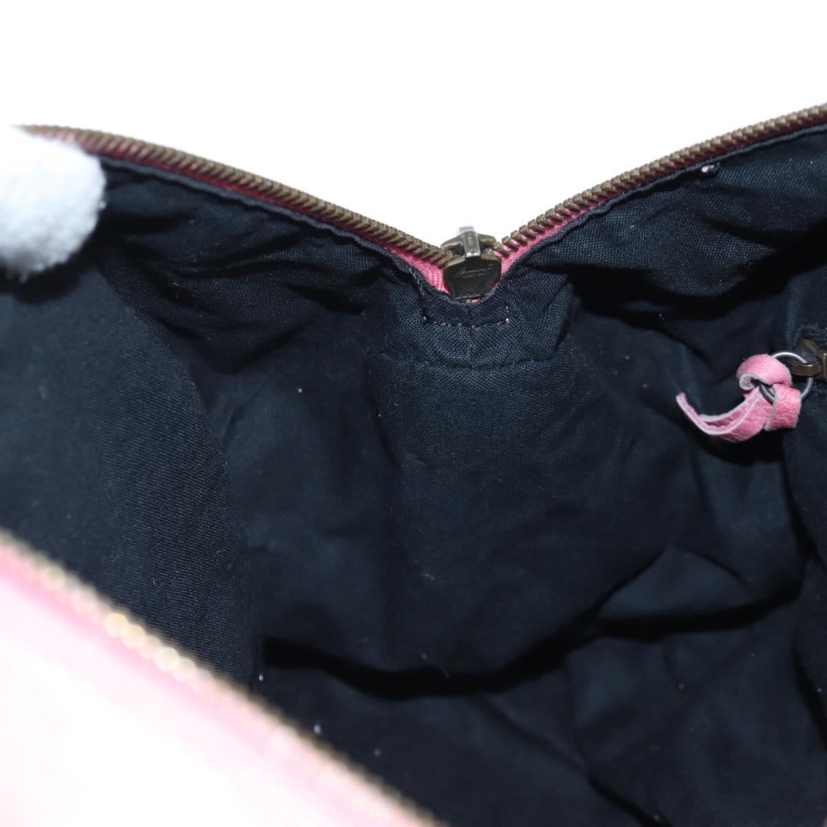 BALENCIAGA Zazigi Hand Bag Leather 2way Pink 128523 Auth 198882V