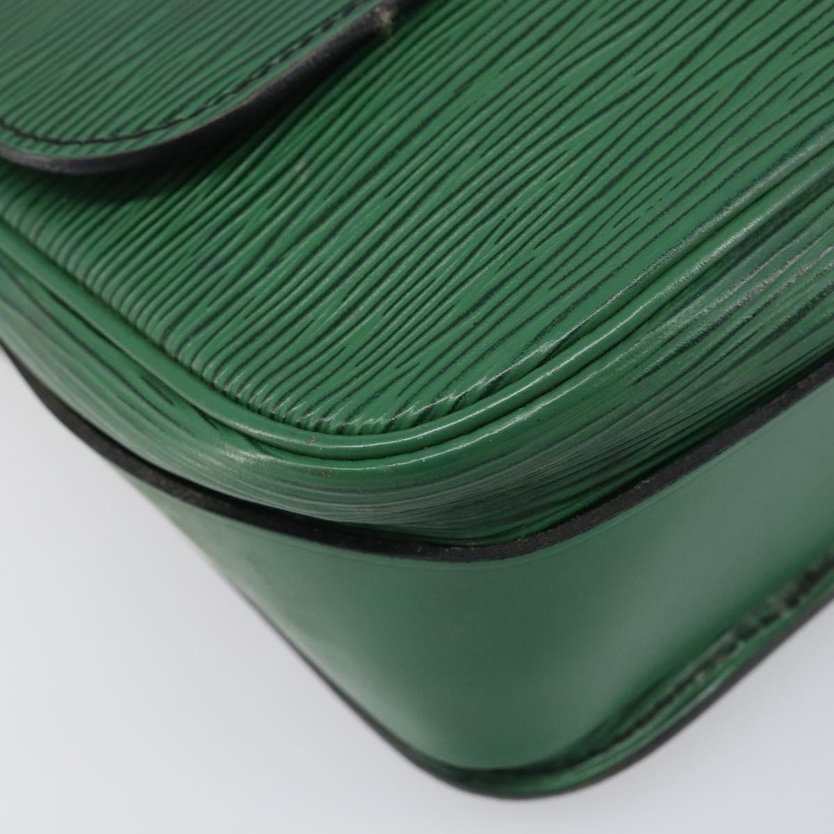 LOUIS VUITTON Epi Cartouchiere MM Shoulder Bag Green M52244 LV Auth 198910