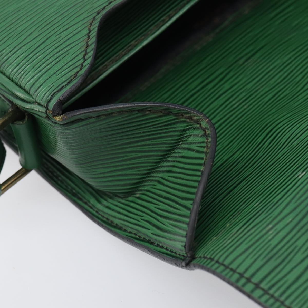 LOUIS VUITTON Epi Cartouchiere MM Shoulder Bag Green M52244 LV Auth 198910