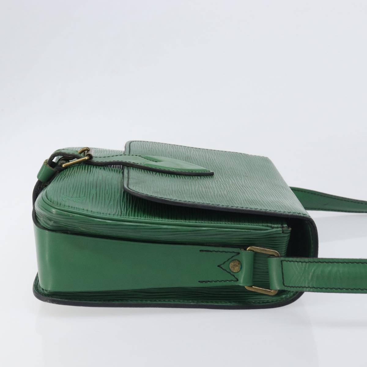 LOUIS VUITTON Epi Cartouchiere MM Shoulder Bag Green M52244 LV Auth 198910
