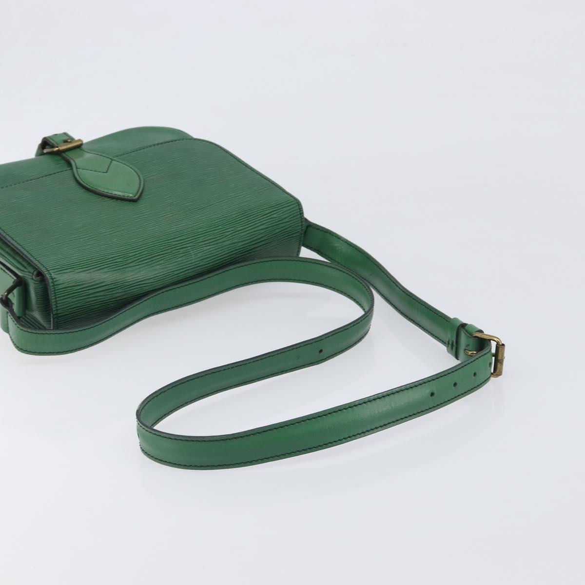 LOUIS VUITTON Epi Cartouchiere MM Shoulder Bag Green M52244 LV Auth 198910