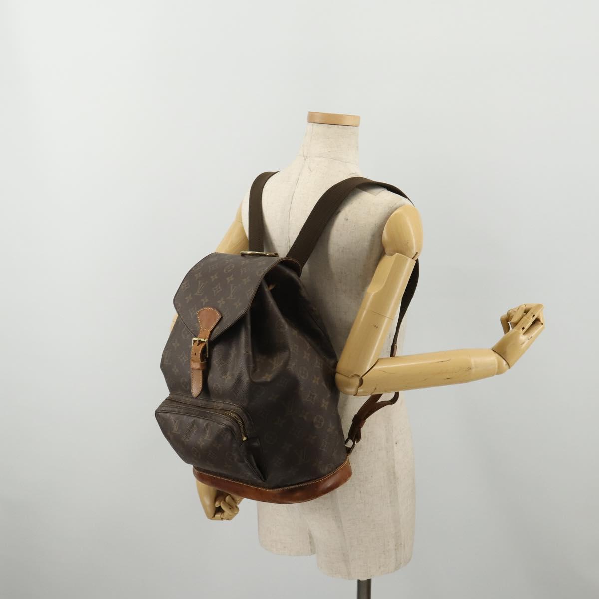 LOUIS VUITTON Monogram Montsouris GM Backpack M51135 LV Auth 198914