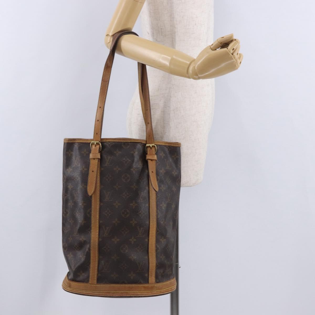 LOUIS VUITTON Monogram Bucket GM Shoulder Bag M42236 LV Auth 198919