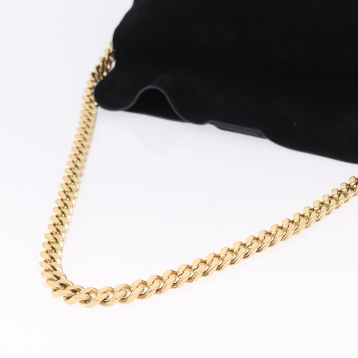 CELINE Chain Shoulder Bag Suede Black Gold Tone Auth 198925A