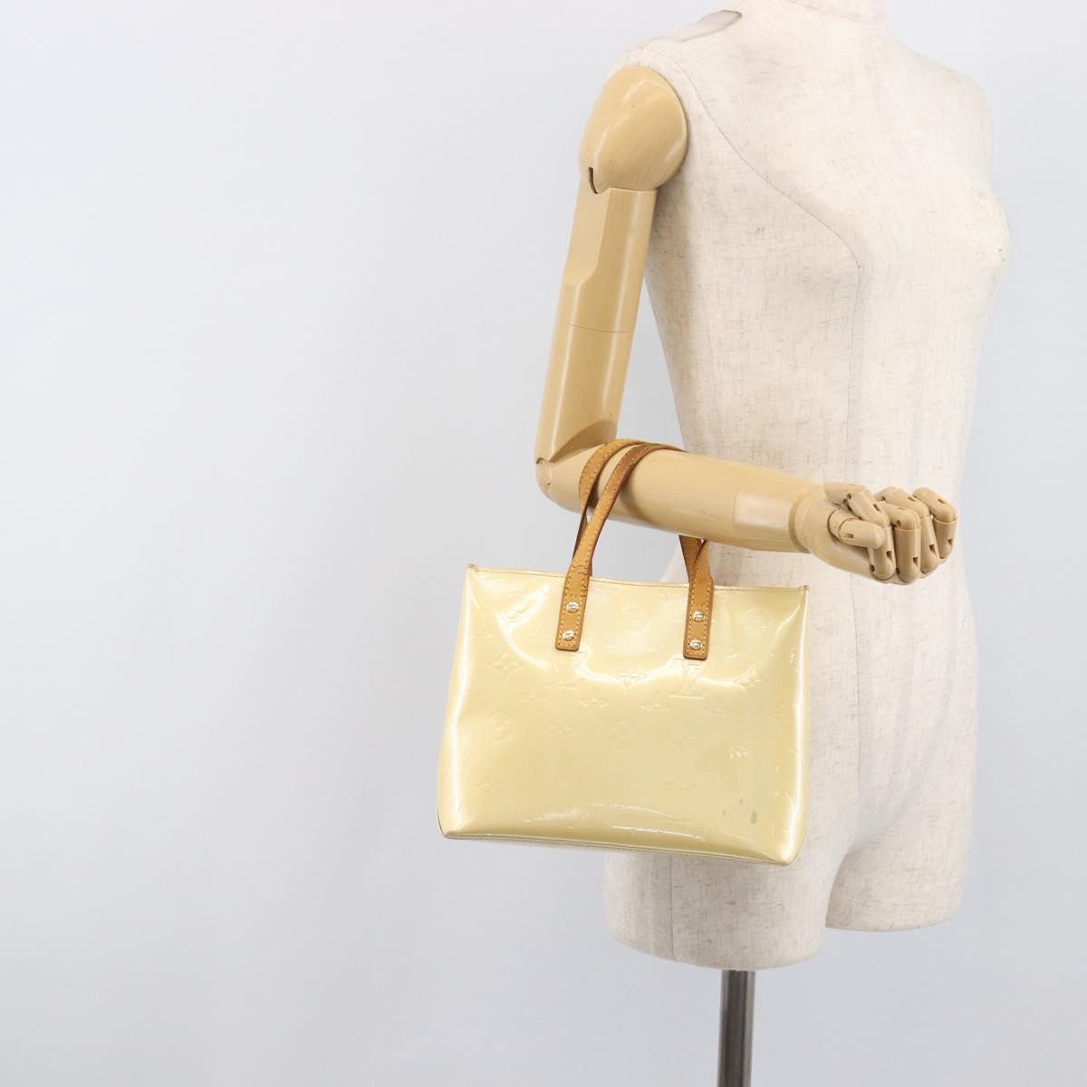 LOUIS VUITTON Monogram Vernis Reade PM Hand Bag Gris M91145 LV Auth 198934