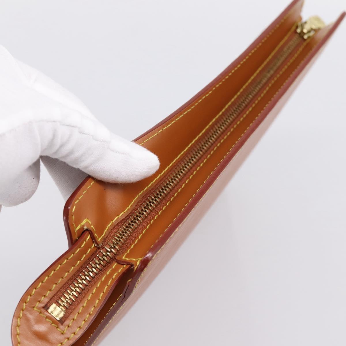 LOUIS VUITTON Epi Pochette Homme Clutch Bag Brown M52528 LV Auth 198936
