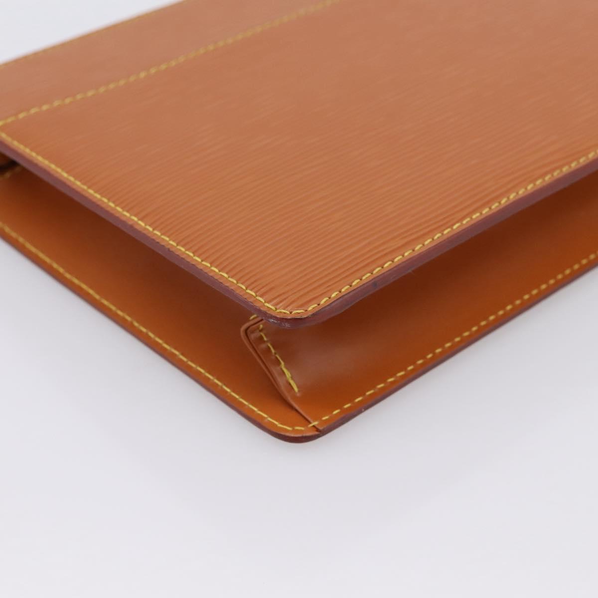 LOUIS VUITTON Epi Pochette Homme Clutch Bag Brown M52528 LV Auth 198936