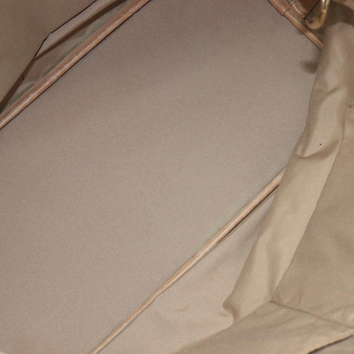 Christian Dior Lady Dior Canage Tote Bag Canvas Beige Gold Tone Auth 198943