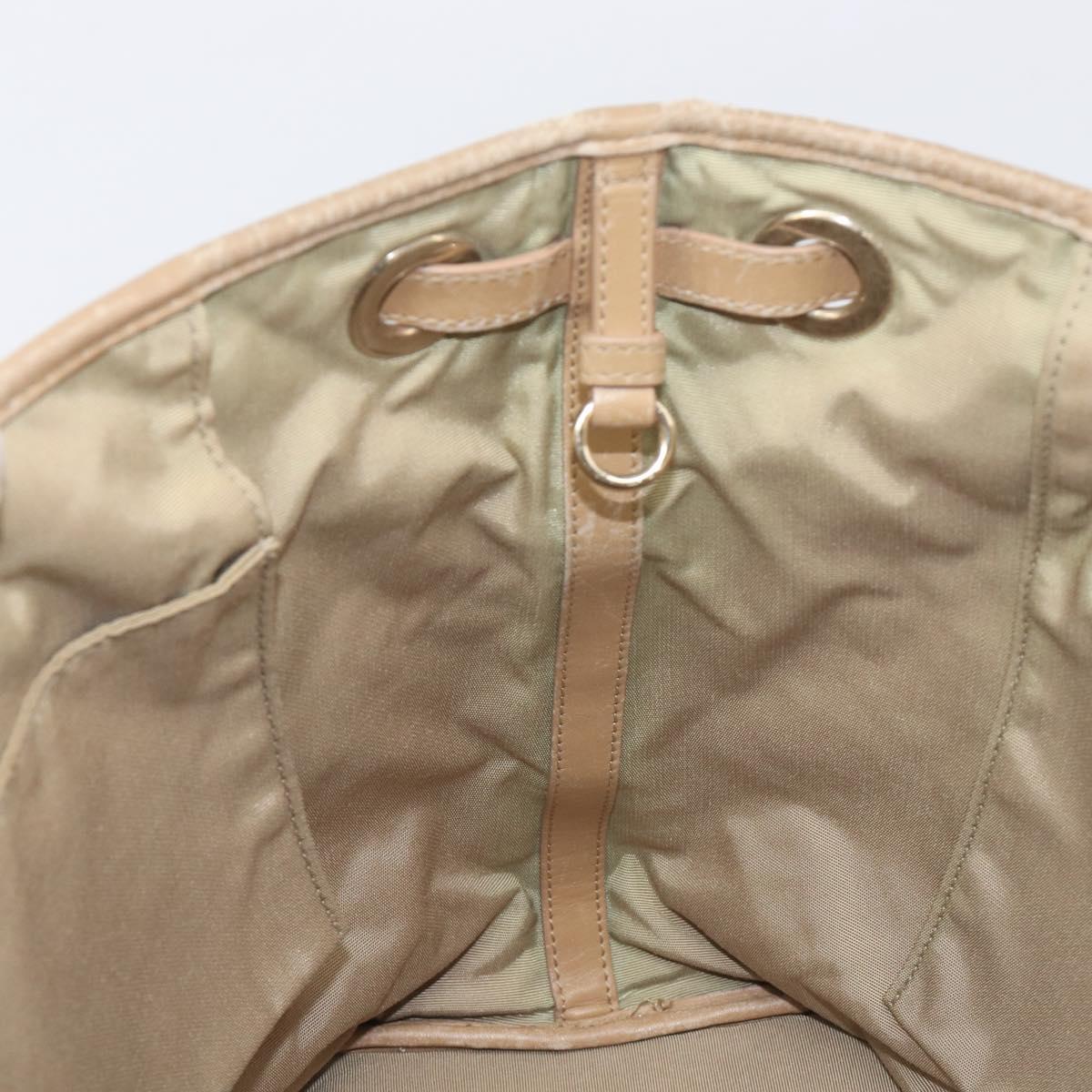 Christian Dior Lady Dior Canage Tote Bag Canvas Beige Gold Tone Auth 198943
