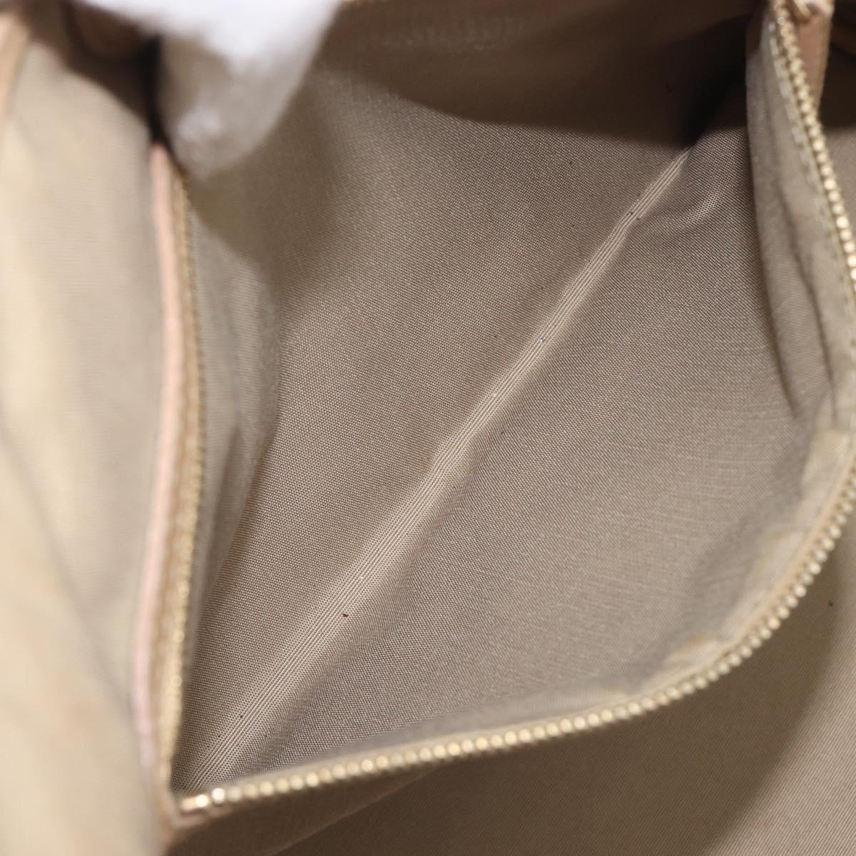 Christian Dior Lady Dior Canage Tote Bag Canvas Beige Gold Tone Auth 198943